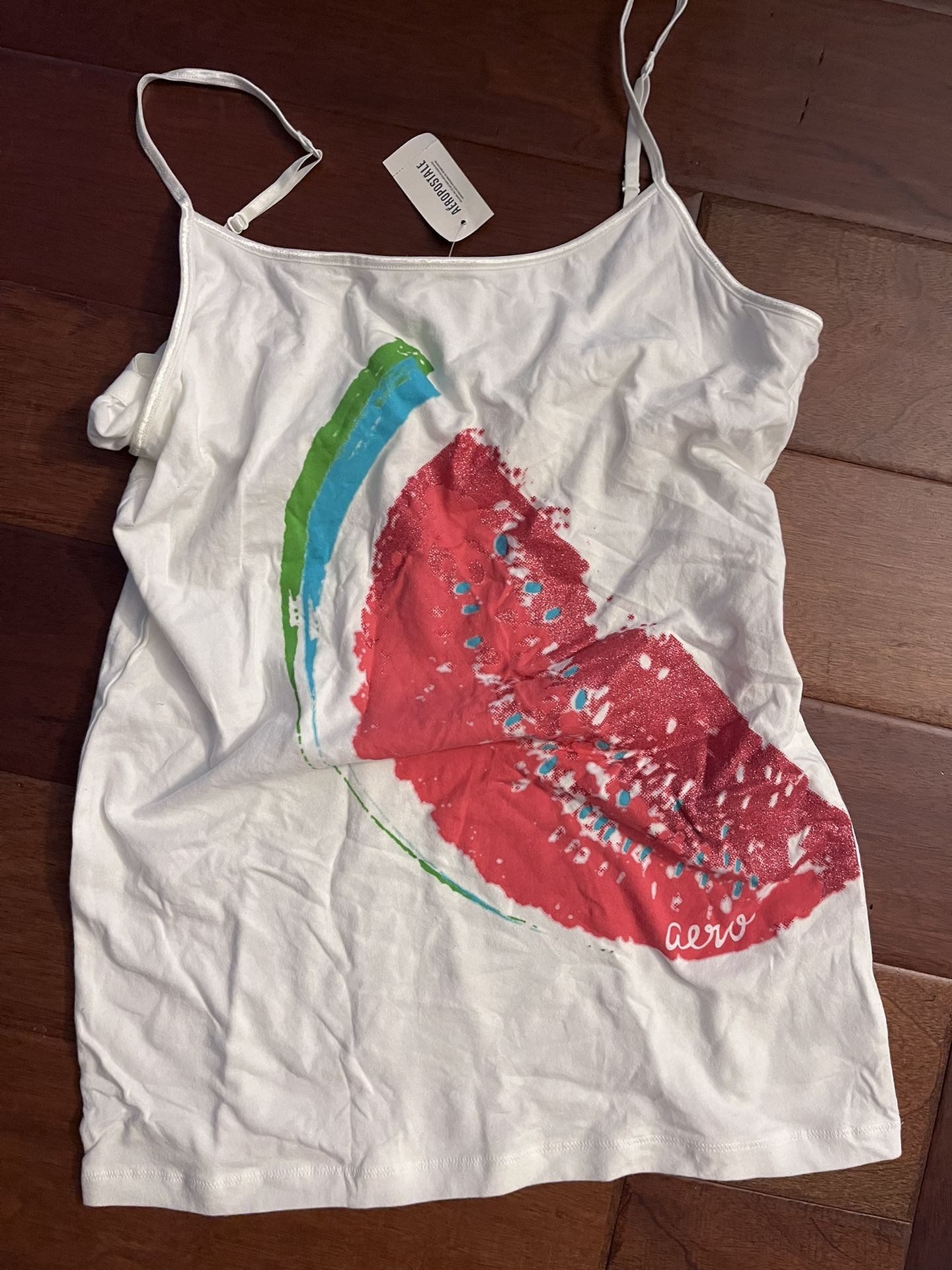 Juniors New Aero New Tank Top With Built In Bra L/XL
