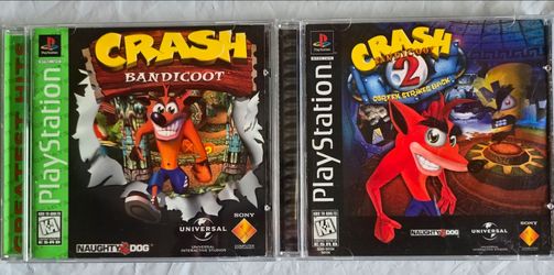 Playstation Game Like New 2 puece crash one and two