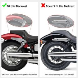 
Backrest Sissy Bar Luggage Rack Fit For Honda Shadow Spirit VT750DC 01-03 05-07