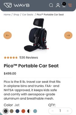 WAYB PICO PORTABLE CAR SEAT