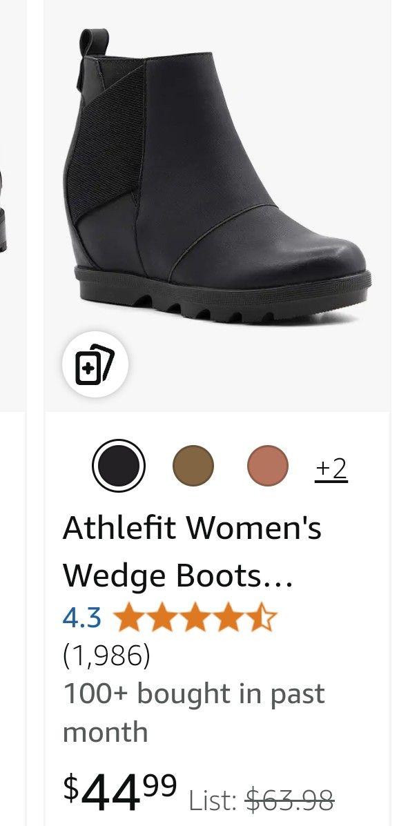Black Ankle Wedge Boots