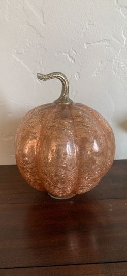 Crackle Glass Pumpkin Decor