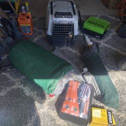 Hiking and camping and fishing equipment