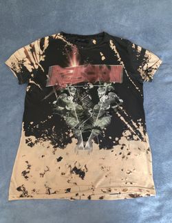 Religion T-Shirt With Bleach Effect And Print