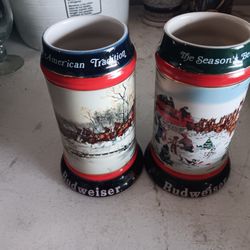 1992 Budweiser Mugs