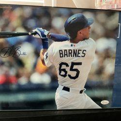 Los Angeles Dodgers Austin Barnes 11x14 Autographed Framed Picture