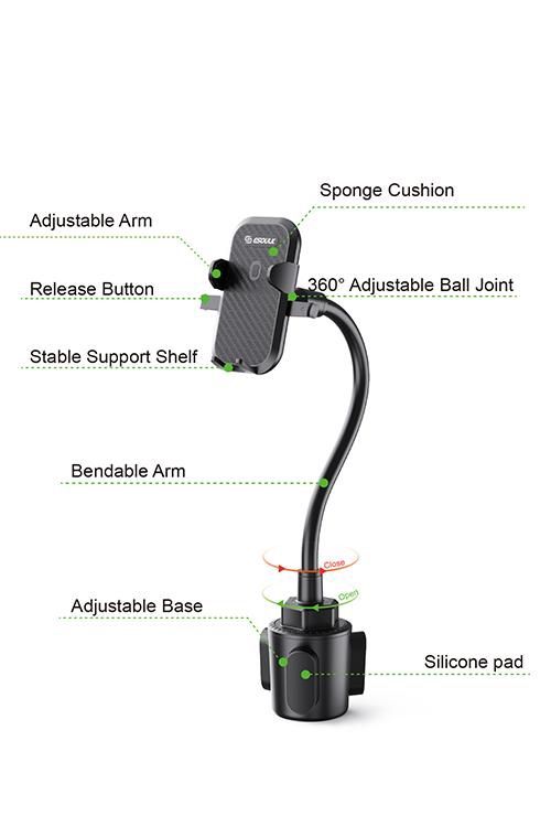 NEW Esoulk Strong Phone Universal Cup Holder Mount 11 Inch Flexible Gooseneck