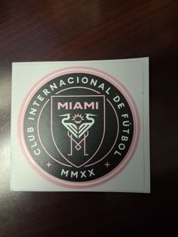 Inter  Miami soccer team sticker brand new measures 3 in by 3 in