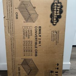 BRAND NEW First Essentials Emily 2-in-1 Convertible Crib + Mattress — Still Boxed!