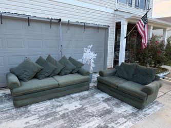 Green Sofa Set – 2-Piece Couch Set