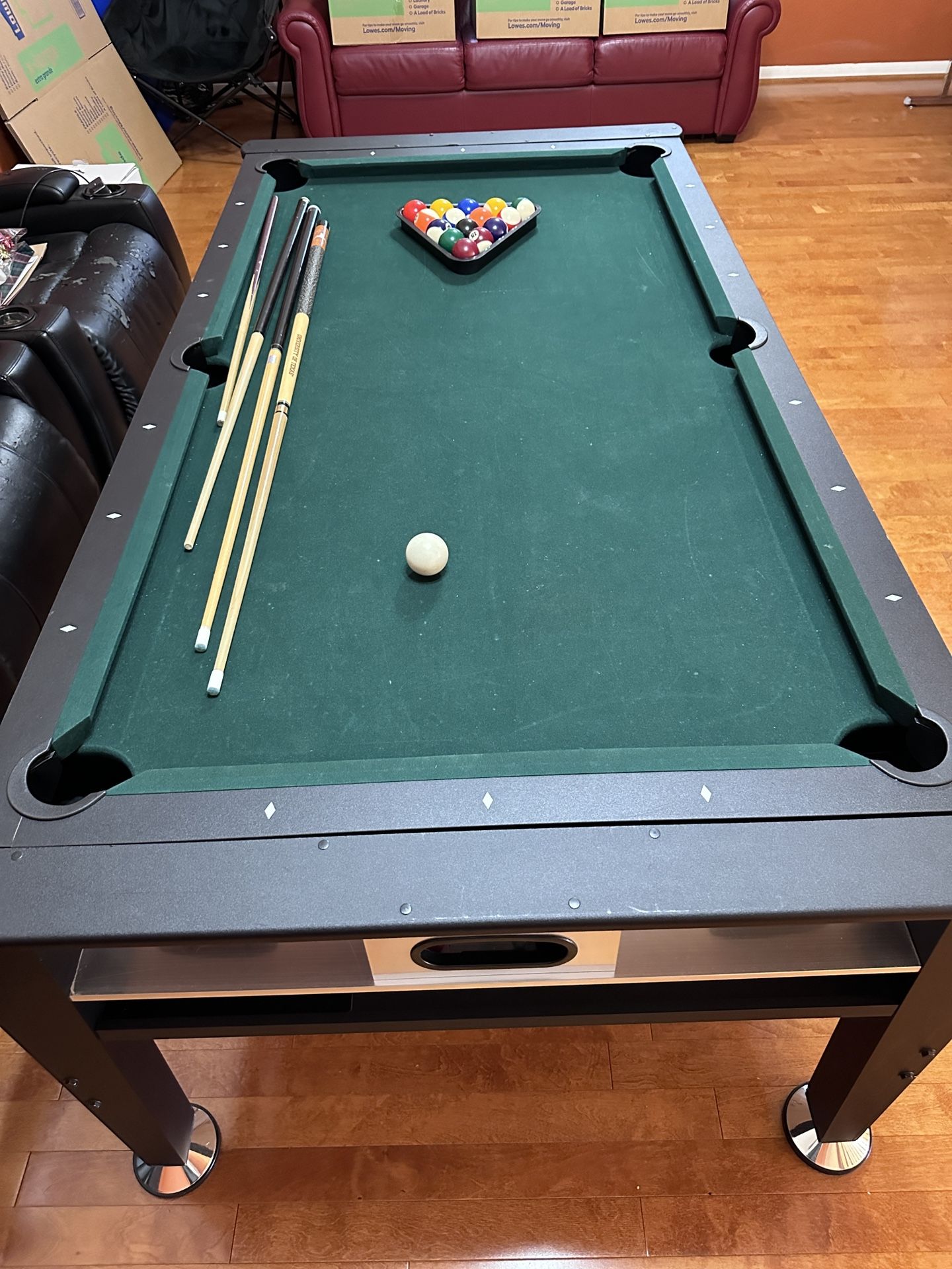 3 in 1 Pool Table, Ping Pong, Air Hockey Table Sportscraft for Sale in