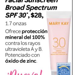 Mary Kay Spf 30 $25 