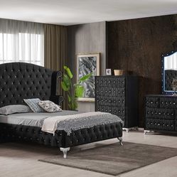 Queen Bed Frame Dresser Mirror 