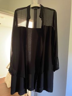 Beautiful black chiffon jacket size M/L