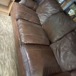 Leather Couch And Chair 