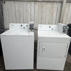 Whirlpool  Washer & Dryer Set. Coin Operated 