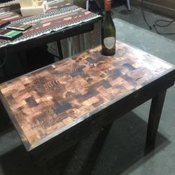 Custom Wood Block Table