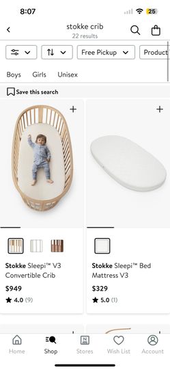Stokke V3 Crib + Stokke Mattress And Mesh Liner