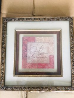 4 Kitchen decor picture frames, all included in the price