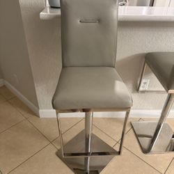 3 Hyde Light Grey Adjustable Stools From El Dorado