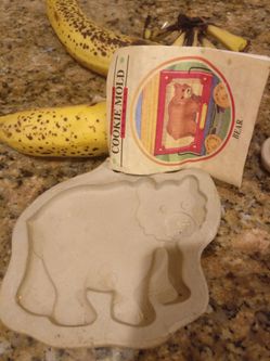 Bear ceramic cookie press