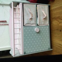 Wooden Toy Doll Bed With Storage