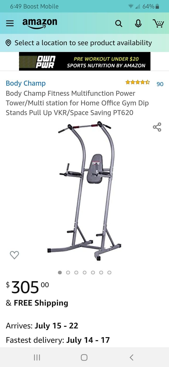 Body Champ Power Tower workout station