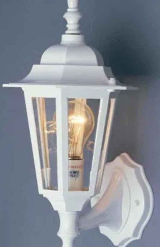 White Outdoor Wall Lantern