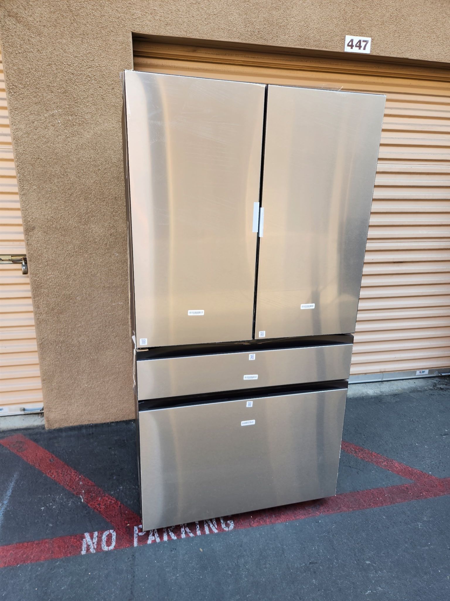 COUNTER DEPTH STAINLESS STEEL SAMSUNG BESPOKE REFRIGERATOR FRENCH DOOR