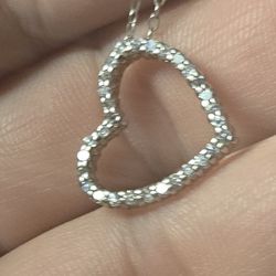 925 STERLING SILVER CHAIN & HEART PENDANT ❤️