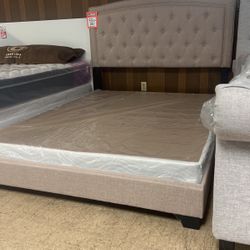 Queen size headboard, footboard, and rails brand new for 299