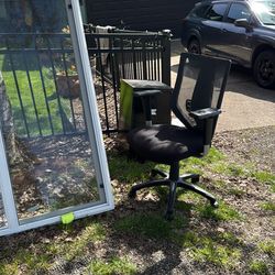 Free window chair and file cabinet