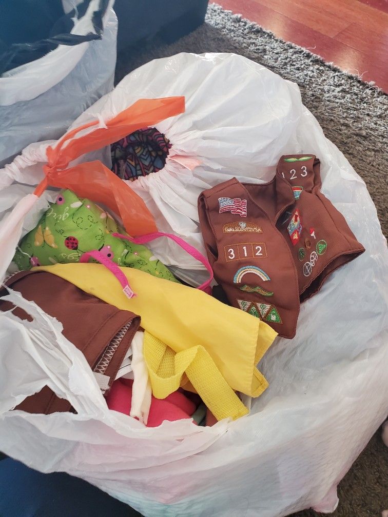 Bag Of Barbies, Barbie Clothes, Doll Clothes, Accessories And Misc Toys.- Free