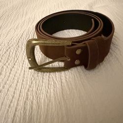 Brown suede belt