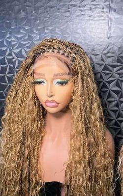 Honey Blonde Braided Boho Wig