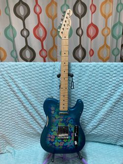 Fender MIJ 2016 Blue Flower telecaster guitar with OHSC - Excellent condition