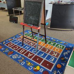 Children's Easel And Rug