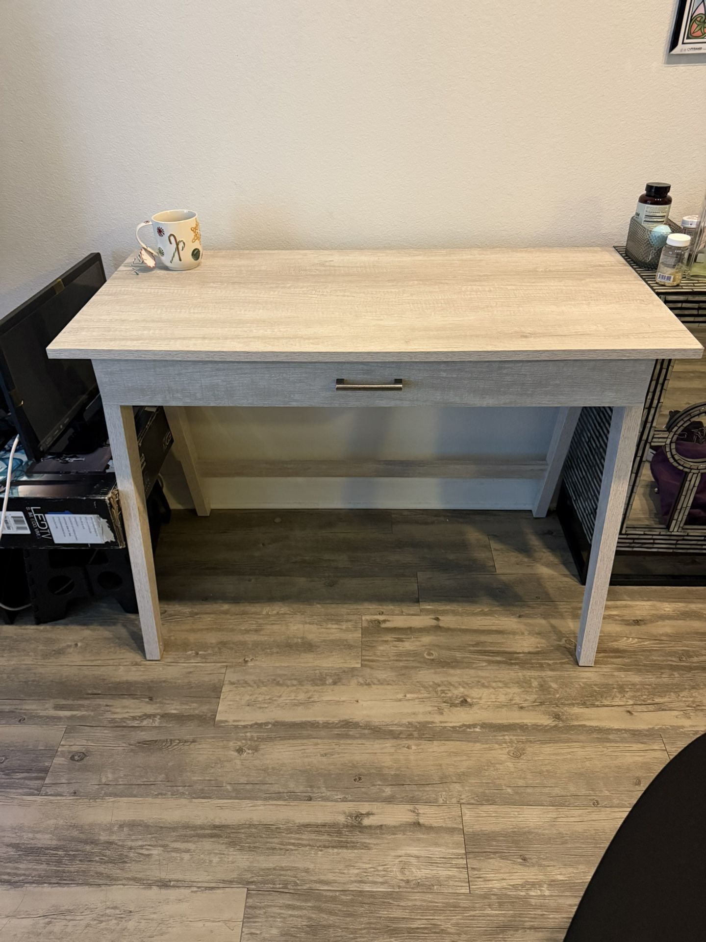 Paulo Wood Writing Desk with Drawer from Threshold And Chair