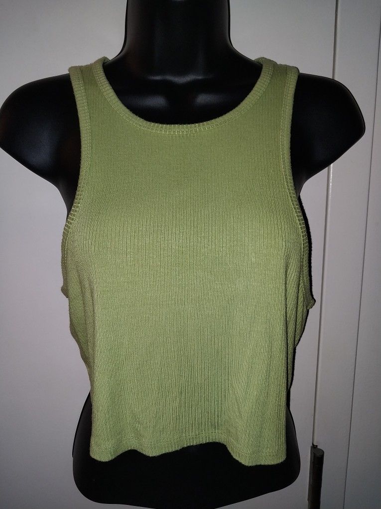 Size L, Racer Back, Crop Tank Top