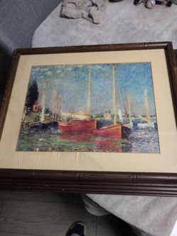 Red Boats at Argenteuil (Les Bateaux rouges, Argenteuil), painted by the French Impressionist master Claude Monet in 1875.