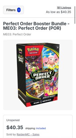 Pokemon Perfect Order Booster Bundle