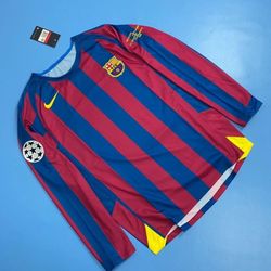Nike FC Barcelona 2005/2006 Home long sleeve Jersey Ronaldinho #10 Jersey Large