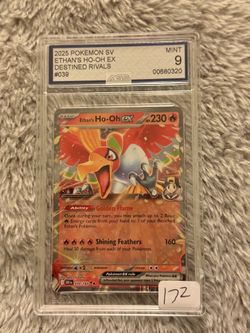 2025 Pokemon SV Ethan's Ho-Oh EX Destined Rivals #039 AGS 9 Mint