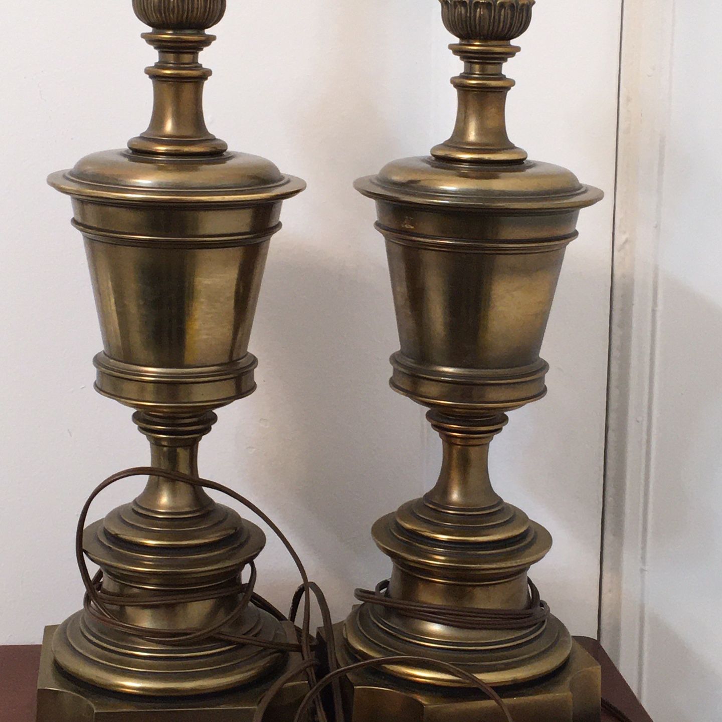 Vintage Mid Century Modern Brass Stiffel Lamps