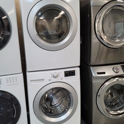 LG Front Loading Washer And Stackable Gas Dryer Set 
