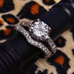 Victorian Style 2pc Wedding Set sz6