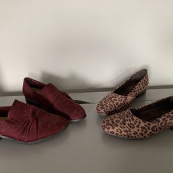 Women’s 6 And Half Narrow Suede Kitten Heel Shoes