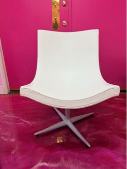 ✨ Cappellini Mod. A Italian Designer White Swivel Accent Chair 🇮🇹 Luxury