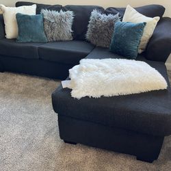 Charcoal Black Sectional 