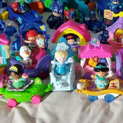 Set of ALL 14 Little People Disney Princess Parade Float Train Cars - FAST SHIP!